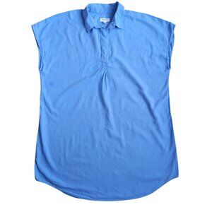 Banana Republic Blue Linen Blend Sleeveless Tunic Shirt - Size XL